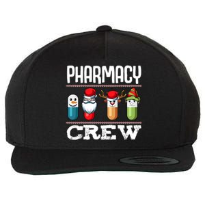 Pharmacy Crew Pills Christmas Pharmacist Medicine Funny Gift Wool Snapback Cap