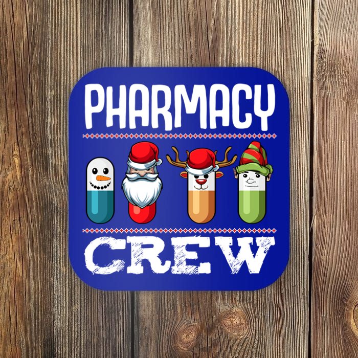 Pharmacy Crew Pills Christmas Pharmacist Medicine Funny Gift Coaster