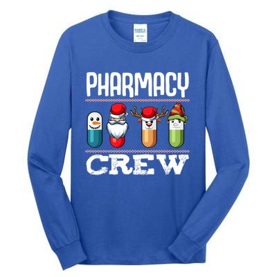 Pharmacy Crew Pills Christmas Pharmacist Medicine Funny Gift Tall Long Sleeve T-Shirt