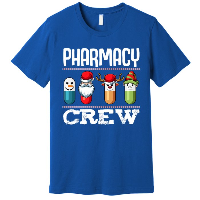 Pharmacy Crew Pills Christmas Pharmacist Medicine Funny Gift Premium T-Shirt