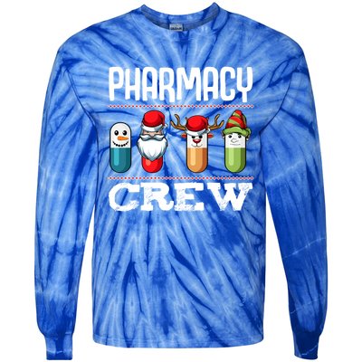 Pharmacy Crew Pills Christmas Pharmacist Medicine Funny Gift Tie-Dye Long Sleeve Shirt