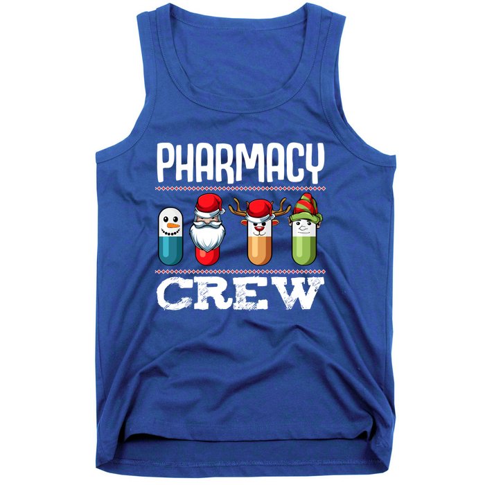 Pharmacy Crew Pills Christmas Pharmacist Medicine Funny Gift Tank Top