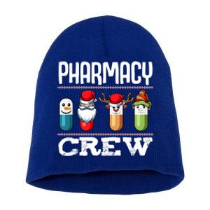 Pharmacy Crew Pills Christmas Pharmacist Medicine Funny Gift Short Acrylic Beanie