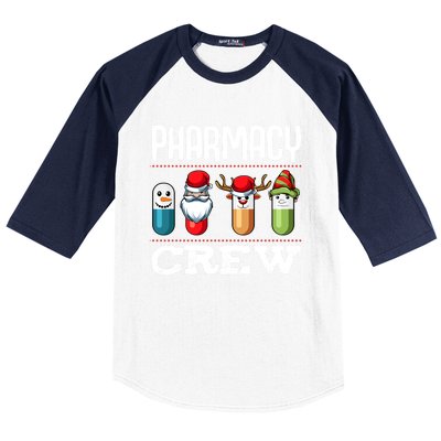 Pharmacy Crew Pills Christmas Pharmacist Medicine Funny Gift Baseball Sleeve Shirt