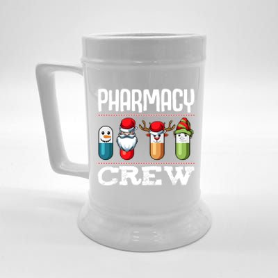 Pharmacy Crew Pills Christmas Pharmacist Medicine Funny Gift Beer Stein