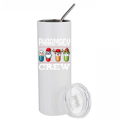 Pharmacy Crew Pills Christmas Pharmacist Medicine Funny Gift Stainless Steel Tumbler