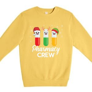 Pharmacy Crew Pills Merry Christmas Santa Funny Pharmacist Gift Premium Crewneck Sweatshirt