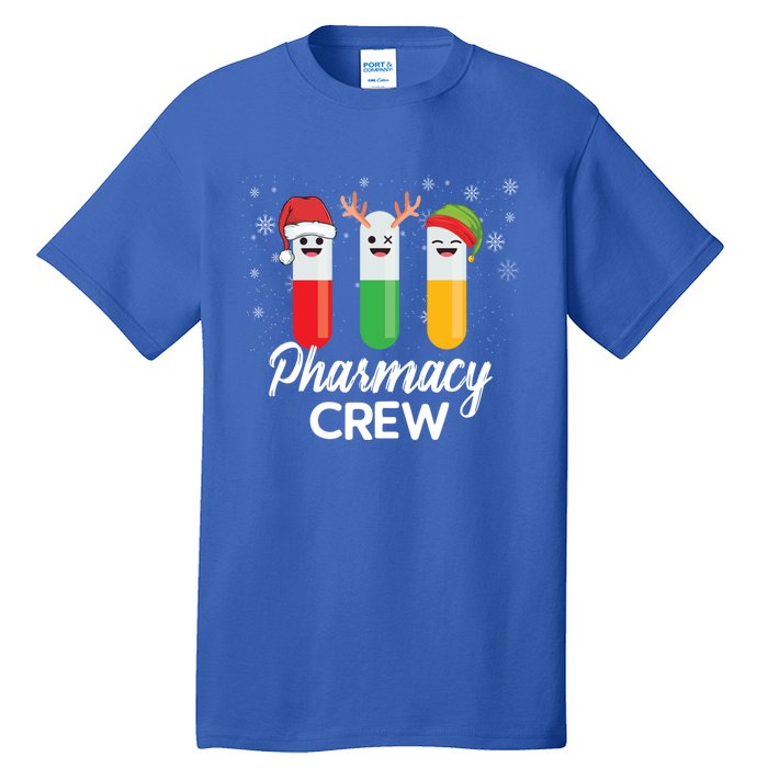 Pharmacy Crew Pills Merry Christmas Santa Funny Pharmacist Gift Tall T-Shirt