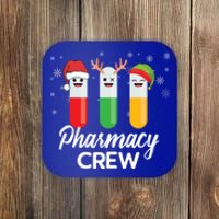 Pharmacy Crew Pills Merry Christmas Santa Funny Pharmacist Gift Coaster