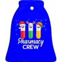 Pharmacy Crew Pills Merry Christmas Santa Funny Pharmacist Gift Ceramic Bell Ornament