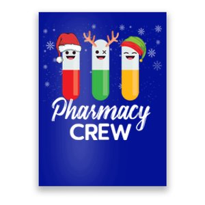 Pharmacy Crew Pills Merry Christmas Santa Funny Pharmacist Gift Poster