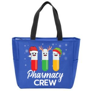 Pharmacy Crew Pills Merry Christmas Santa Funny Pharmacist Gift Zip Tote Bag