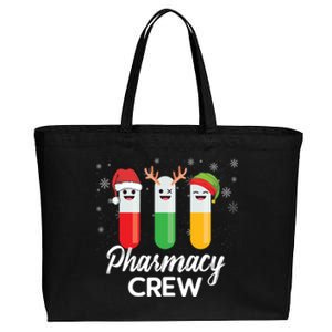 Pharmacy Crew Pills Merry Christmas Santa Funny Pharmacist Gift Cotton Canvas Jumbo Tote