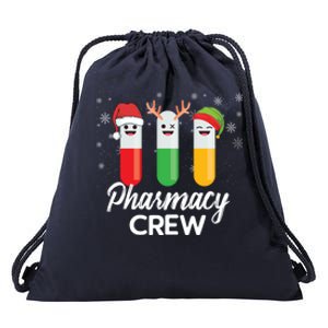 Pharmacy Crew Pills Merry Christmas Santa Funny Pharmacist Gift Drawstring Bag