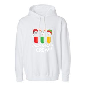 Pharmacy Crew Pills Merry Christmas Santa Funny Pharmacist Gift Garment-Dyed Fleece Hoodie