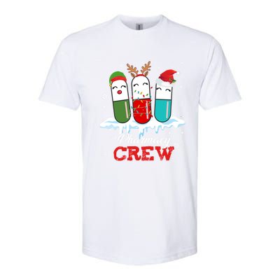 Pharmacy Crew Pills Reindeer Santa Claus Lights Christmas Gift Softstyle® CVC T-Shirt