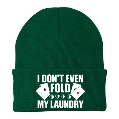 Poker Card Player I Don't Even Fold My Laundry Gambler Knit Cap Winter Beanie