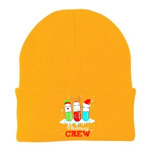 Pharmacy Crew Pills Reindeer Santa Claus Lights Christmas Meaningful Gift Knit Cap Winter Beanie