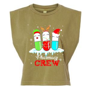 Pharmacy Crew Pills Reindeer Santa Claus Lights Christmas Meaningful Gift Garment-Dyed Women's Muscle Tee