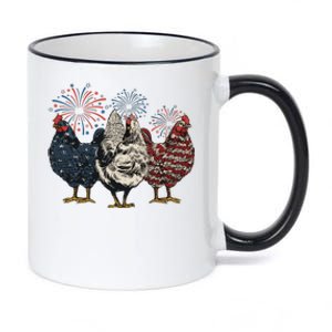 Patriotic Chicken 11oz Black Color Changing Mug