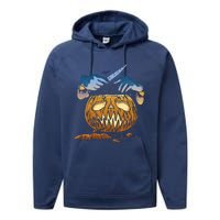 Pumpkin Carving Performance Fleece Hoodie