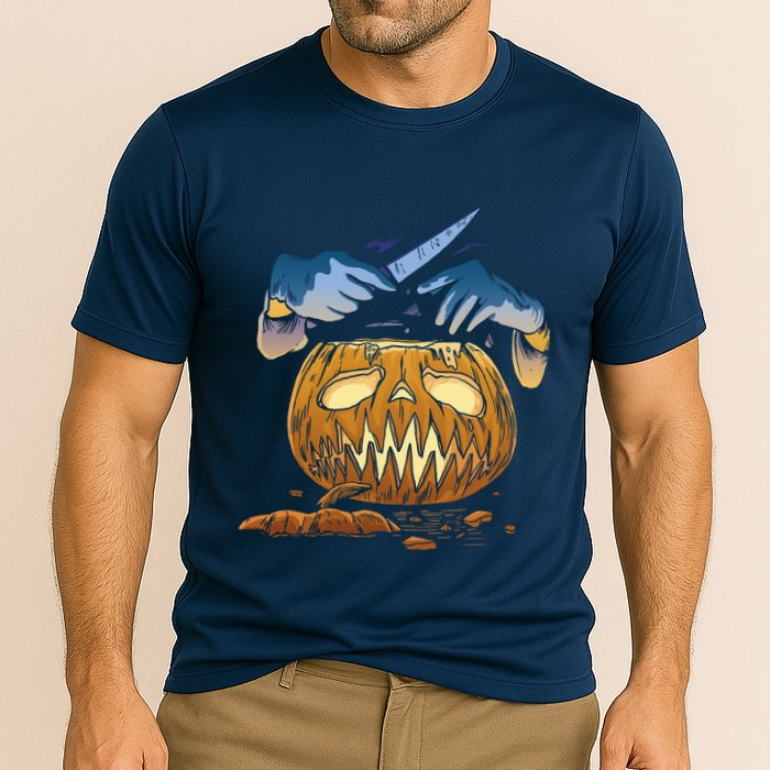 Pumpkin Carving Cooling Performance Crew T-Shirt