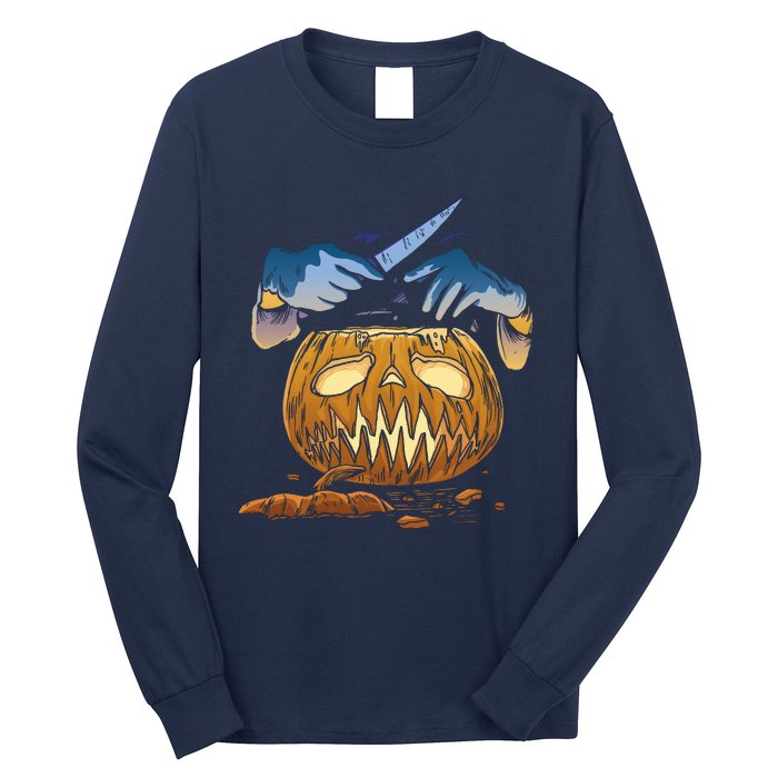 Pumpkin Carving Long Sleeve Shirt