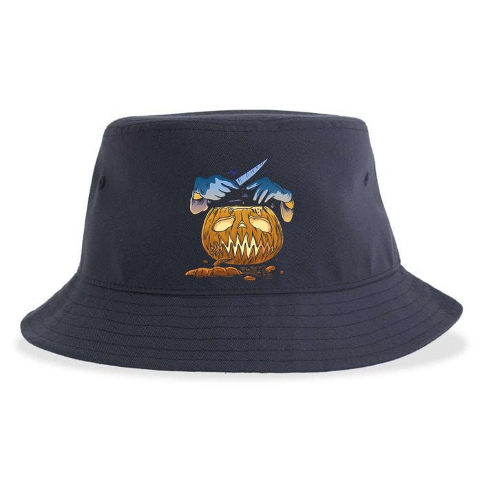 Pumpkin Carving Sustainable Bucket Hat