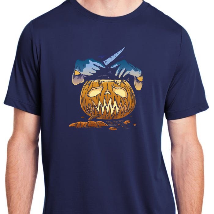 Pumpkin Carving Adult ChromaSoft Performance T-Shirt