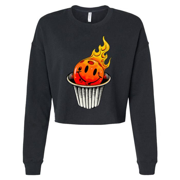 Pickleball Colada Cropped Pullover Crew
