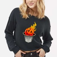 Pickleball Colada Cropped Pullover Crew