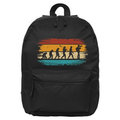Photograph Camera Photographer Evolution Retro Photography Premium 16 in Basic Backpack