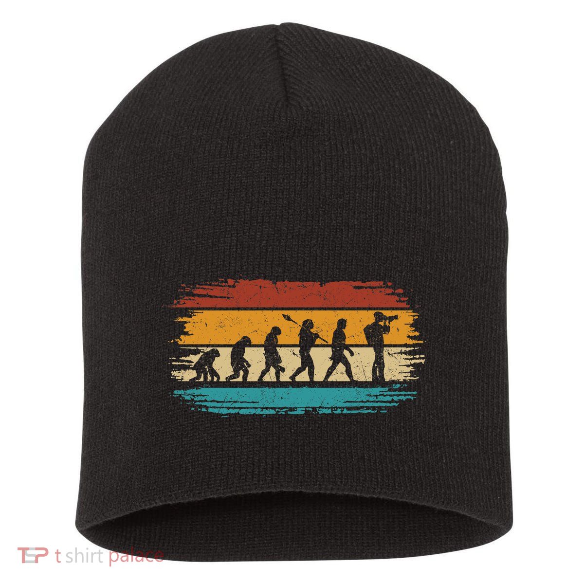 Photograph Camera Photographer Evolution Retro Photography Premium Short Acrylic Beanie