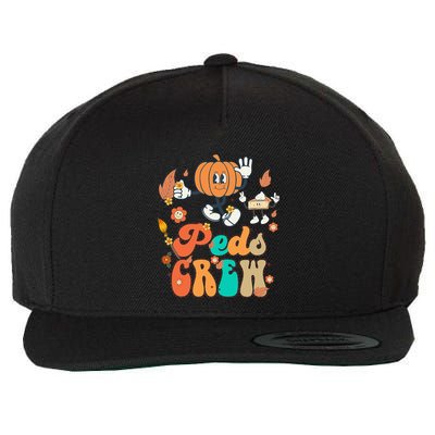 Peds Crew Pumpkin Thanksgiving Fall Pediatric Nurse Retro Wool Snapback Cap