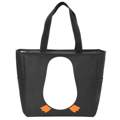 Penguin Costume Zip Tote Bag