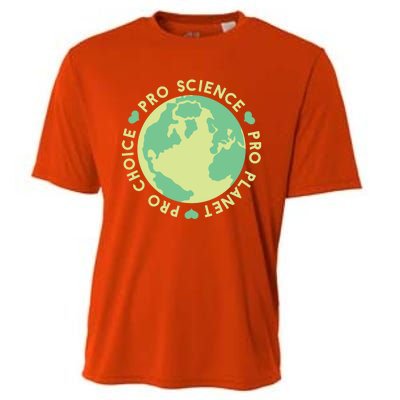 Pro Choice Pro Planet Pro Science Climate Change Earth Day Gift Cooling Performance Crew T-Shirt