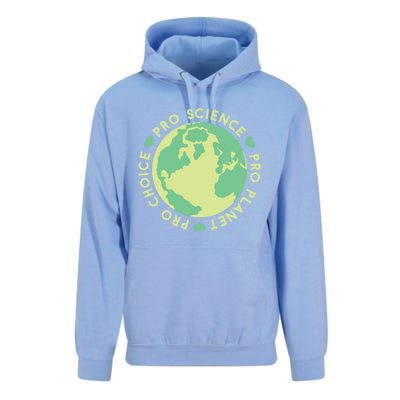 Pro Choice Pro Planet Pro Science Climate Change Earth Day Gift Unisex Surf Hoodie