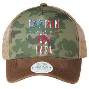 Patriotic C.A.P.T.A.I.N Papa American Superhero Us Flag Legacy Tie Dye Trucker Hat