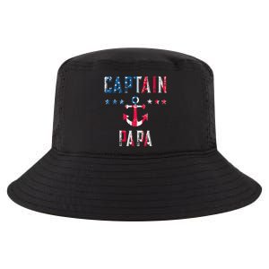 Patriotic C.A.P.T.A.I.N Papa American Superhero Us Flag Cool Comfort Performance Bucket Hat