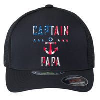 Patriotic C.A.P.T.A.I.N Papa American Superhero Us Flag Flexfit Unipanel Trucker Cap