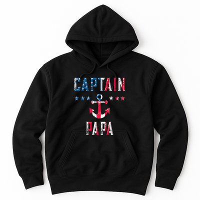 Patriotic C.A.P.T.A.I.N Papa American Superhero Us Flag Hoodie