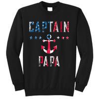 Patriotic C.A.P.T.A.I.N Papa American Superhero Us Flag Sweatshirt