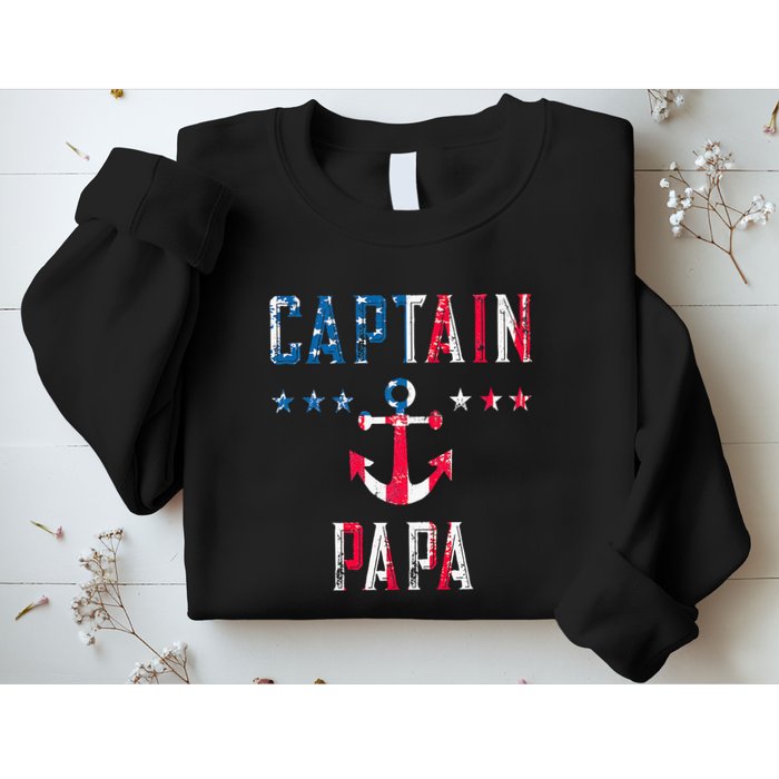 Patriotic C.A.P.T.A.I.N Papa American Superhero Us Flag Sweatshirt