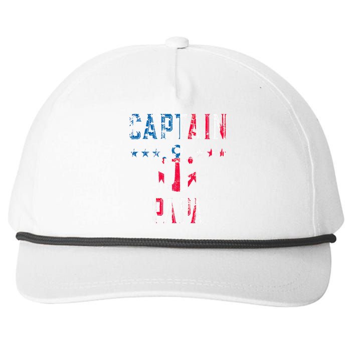 Patriotic C.A.P.T.A.I.N Papa American Superhero Us Flag Snapback Five-Panel Rope Hat