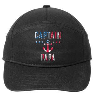 Patriotic C.A.P.T.A.I.N Papa American Superhero Us Flag 7-Panel Snapback Hat