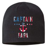 Patriotic C.A.P.T.A.I.N Papa American Superhero Us Flag Sustainable Beanie