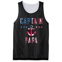 Patriotic C.A.P.T.A.I.N Papa American Superhero Us Flag Mesh Reversible Basketball Jersey Tank