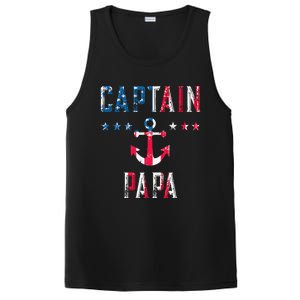 Patriotic C.A.P.T.A.I.N Papa American Superhero Us Flag PosiCharge Competitor Tank