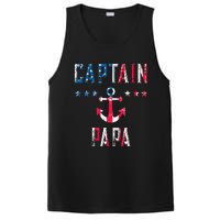 Patriotic C.A.P.T.A.I.N Papa American Superhero Us Flag PosiCharge Competitor Tank