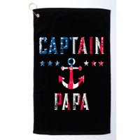 Patriotic C.A.P.T.A.I.N Papa American Superhero Us Flag Golf Towel